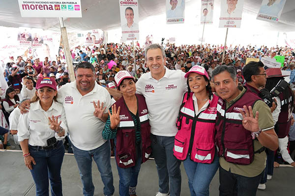 La seguridad es lo primero en Santo Tomás Chautla, coinciden Armenta y Chedraui