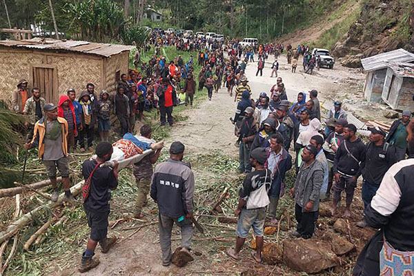 La OIM estima en más de 670 la cifra de muertos por alud de tierra en Papúa Nueva Guinea