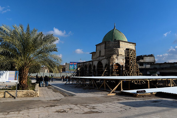 Hallan 5 bombas de EI ocultas en histórica mezquita al-Nuri durante restauración