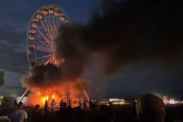 Más de 30 heridos por incendio en una noria en Alemania