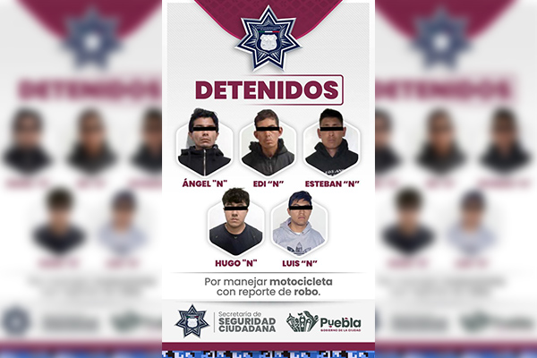 Detenidos cinco sujetos que manejaban motocicletas robadas