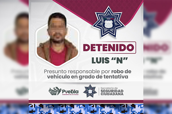 Sujeto detenido por intentar robar una moto; ya tiene historial criminal