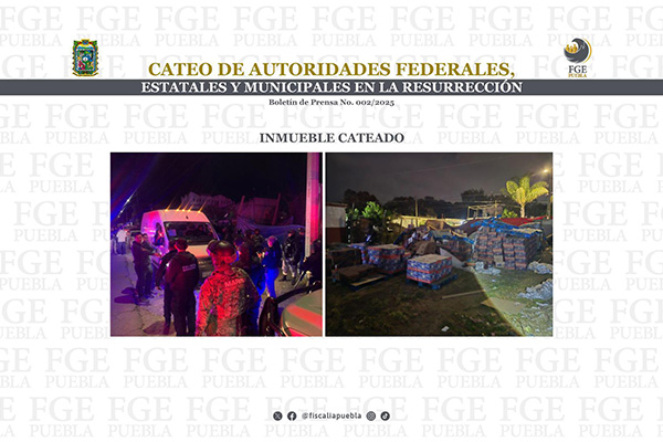 Decomisa FGE más de 19 toneladas de mercancía robada en La Resurrección