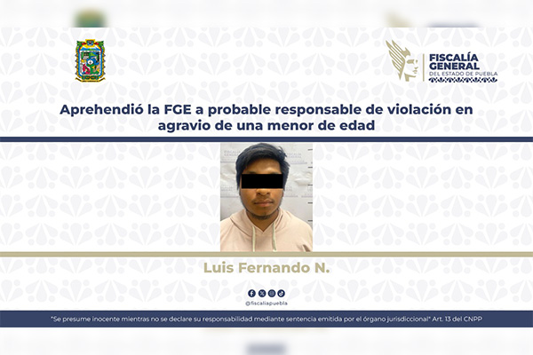 Cae agresor sexual de una menor de edad