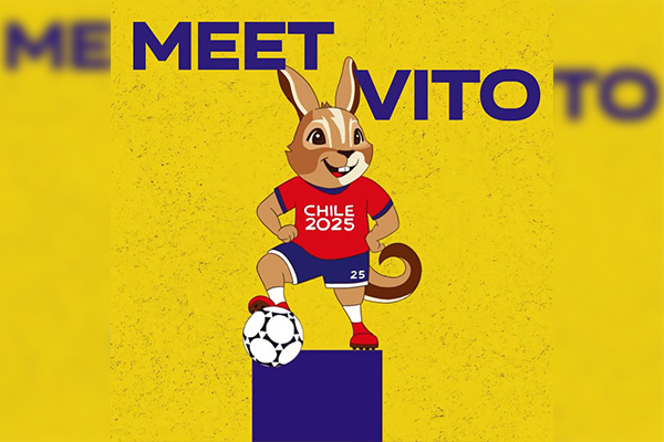 “Vito", la vizcacha, será la mascota oficial de la Copa del Mundo sub 20 Chile 2025