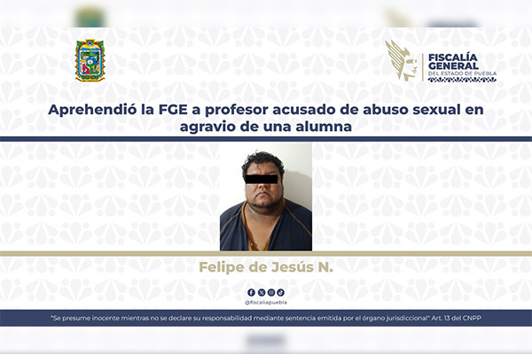 Depravado profesor abusó sexualmente de una alumna; ya fue aprehendido