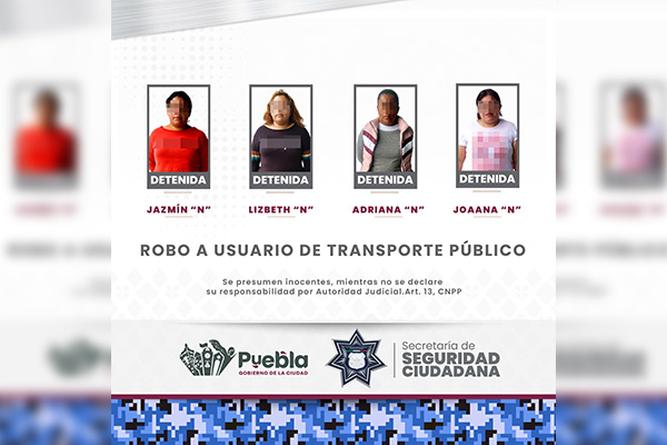 Atrapan a tres ladronas con maleta llena de celulares robados