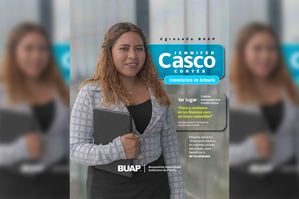 Egresada BUAP gana premio del Capítulo Iberoamericano del Observatorio de Finanzas