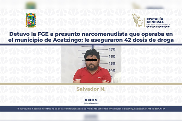 Cae sujeto con 42 dosis de cristal y marihuana en plena venta callejera