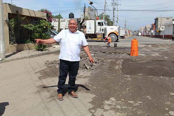 Reinicia programa de bacheo en Amozoc: compromiso permanente de Severiano de la Rosa