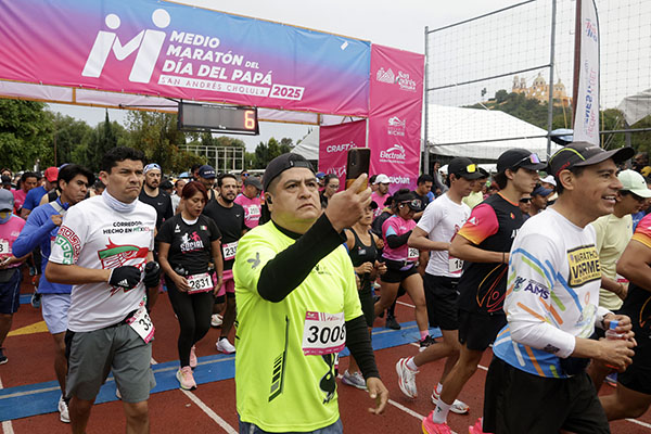 San Andrés Cholula festejó a los papás con el Medio Maratón del Día del Padre