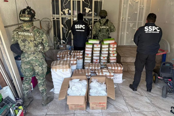 Aseguran en Baja California más de 700 kilos de metanfetamina en dos días