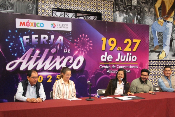 Ariadna Ayala presenta la cartelera oficial de la Feria de Atlixco 2025