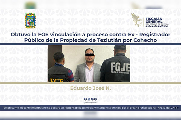 Procesan a ex Registrador Público de la Propiedad por cohecho