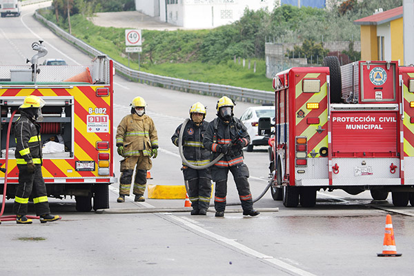 Simulacro Interinstitucional por fuga de amoniaco provoca cierre del Periférico
