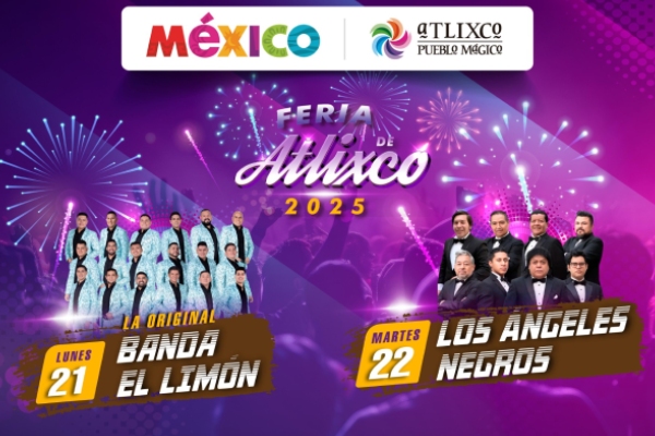 La Original Banda El Limón y Los Ángeles Negros en la Feria de Atlixco 2025