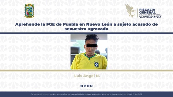 Aprehende FGE de Puebla en Nuevo León a sujeto que torturó y violó a una mujer
