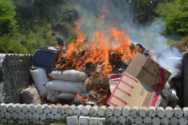 FGR destruye más de 180 kilos de droga