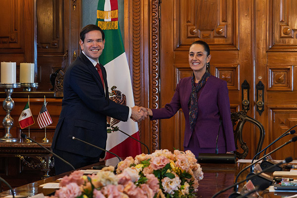 México y EU acuerdan combatir el crimen organizado tras visita de Rubio