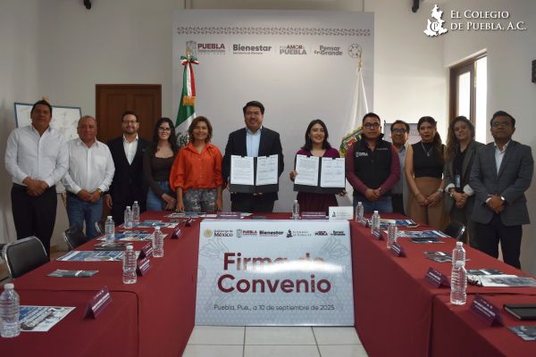 Secretaría del Bienestar y El Colegio de Puebla firman convenio de colaboración