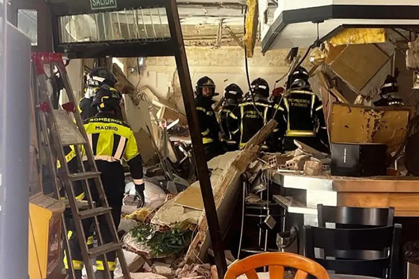 Al menos 21 heridos por explosión en un bar en Madrid