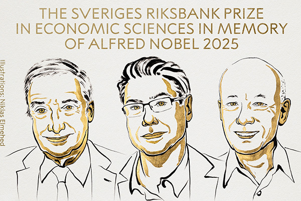 Otorgan el Premio Nobel de Economía 2025 a Joel Mokyr, Philippe Aghion y Peter Howitt