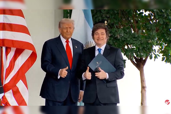 Trump recibe a su par argentino Javier Milei en la Casa Blanca