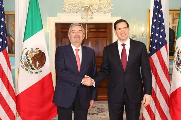 Cancilleres de México y EU evalúan cooperación en seguridad durante reunión en Washington