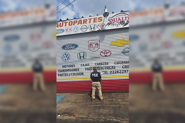 Cateos en “la 46” localizan placas, autopartes y hasta engomados robados